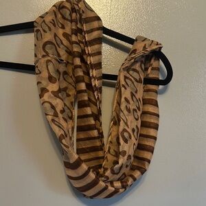 Brown and Tan Leopard Print Infinity Scarf. Buy 1 get 2 free